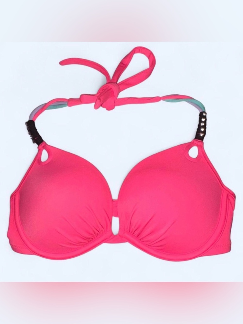 Victoria’s Secret Bright Pink Halter Bikini Top